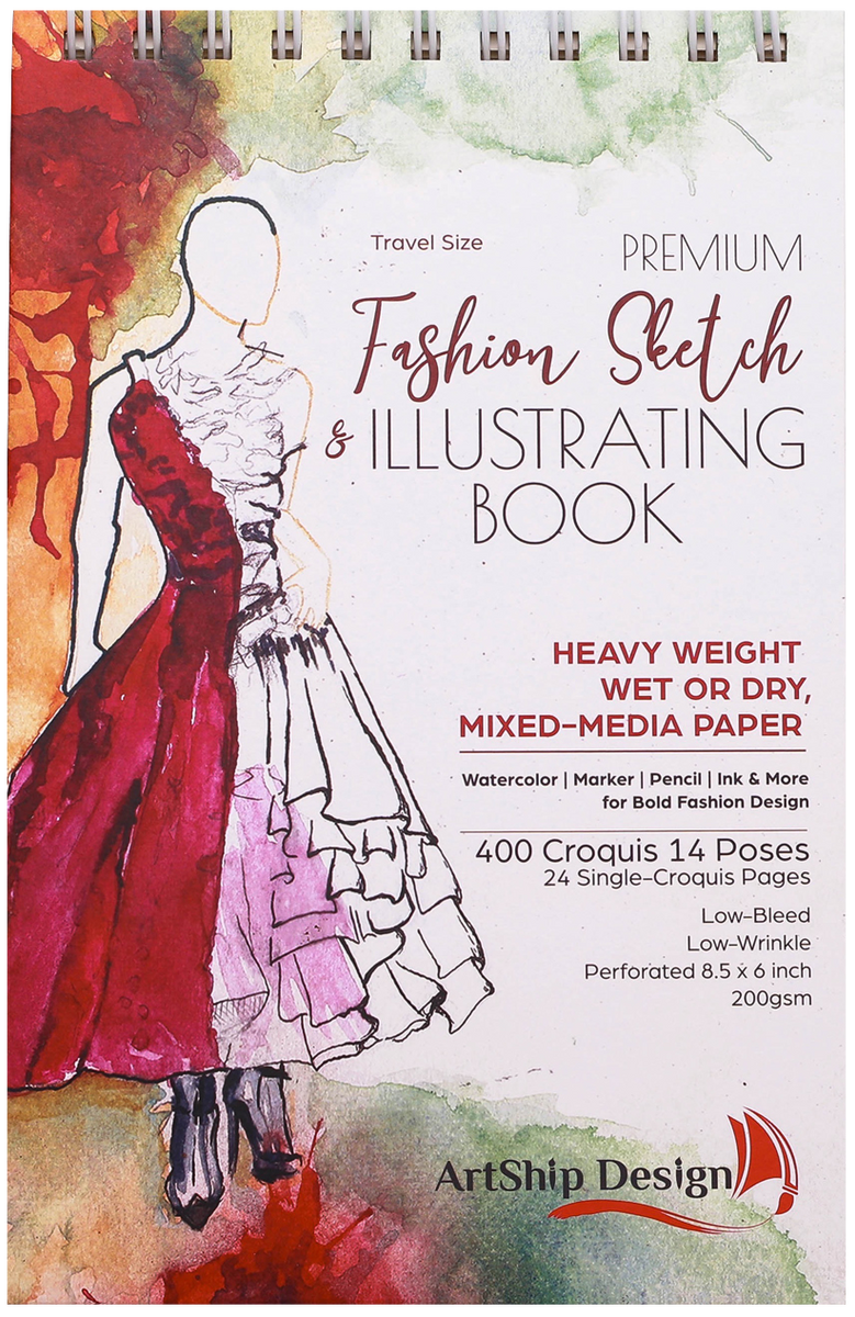Book review - The Fashionary Womens A5 Sketchbook for quick and easy  fashion design