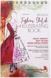 Fashion Sketchbook 400 Figure Templates (8.5x6 Travel Size)