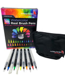 30 Watercolor Brush Pens with Upright Pen Case