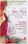 Fashion Sketchbook 400 Figure Templates (8.5x6 Travel Size)