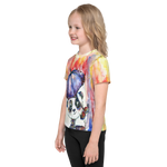 Smiling Panda in the Rain Kids Crew Neck T-Shirt Made in the USA
