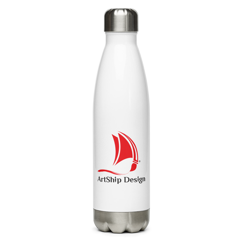 ArtShip Design White 17 oz Double Wall Vacuum Flask Stainless Steel Water Bottle