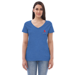100% Recycled Women's V-Neck t-shirt by ArtShip Design - Eco Friendly