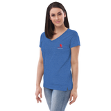 100% Recycled Women's V-Neck t-shirt by ArtShip Design - Eco Friendly